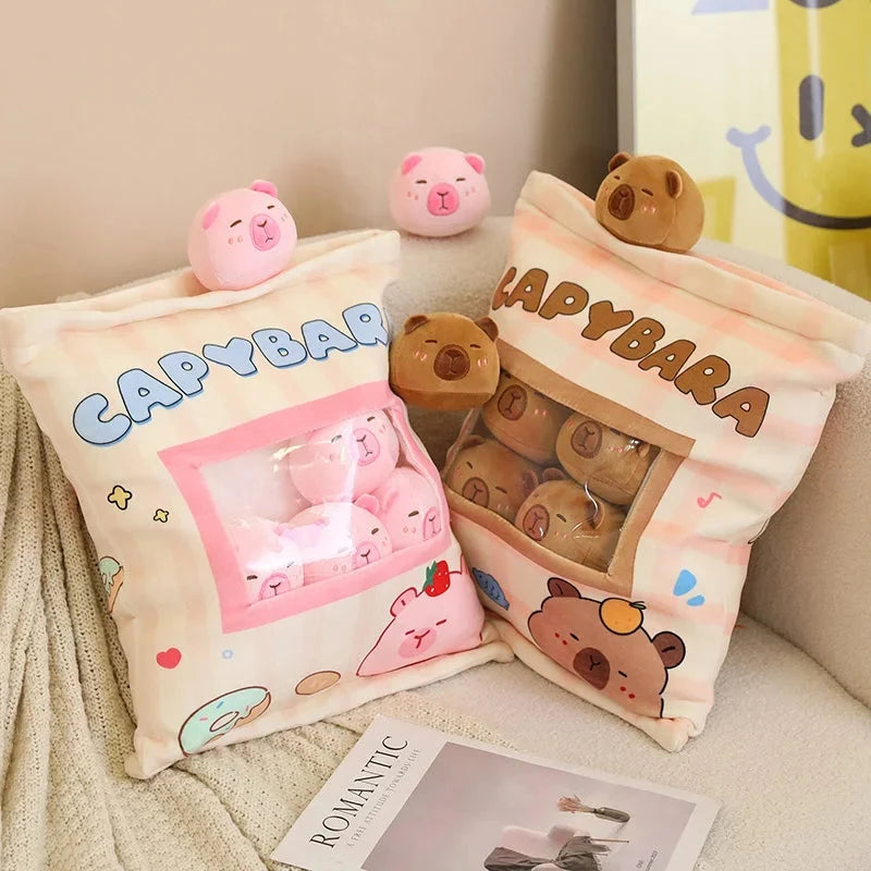 Pink Brown Capybara Candy Bag Plushies — image 4