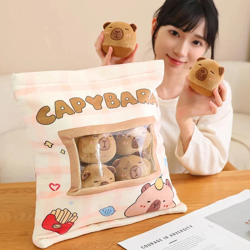 Pink Brown Capybara Candy Bag Plushies — image 19