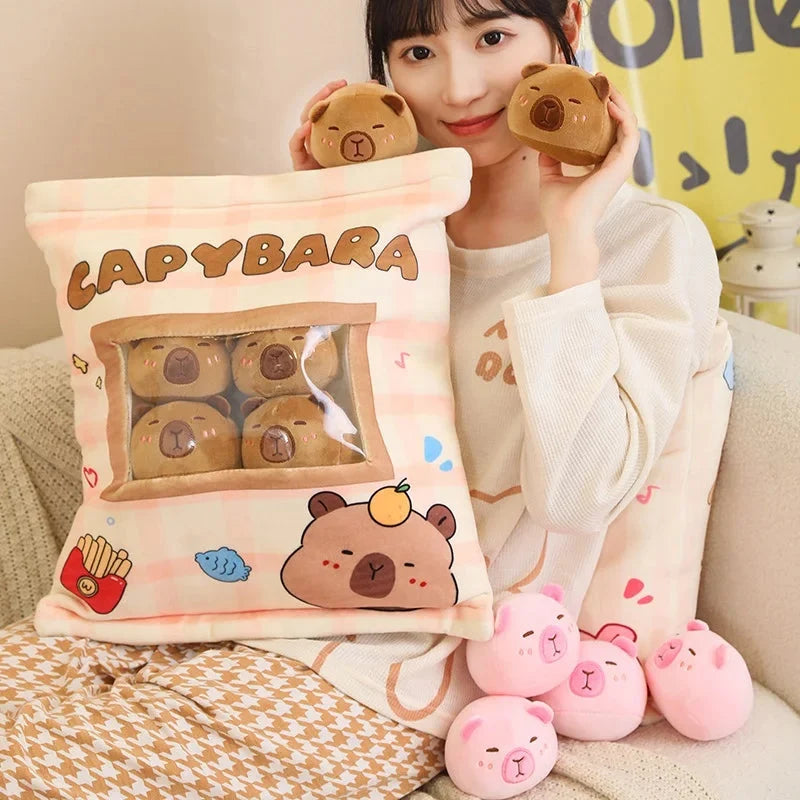 Pink Brown Capybara Candy Bag Plushies — image 15