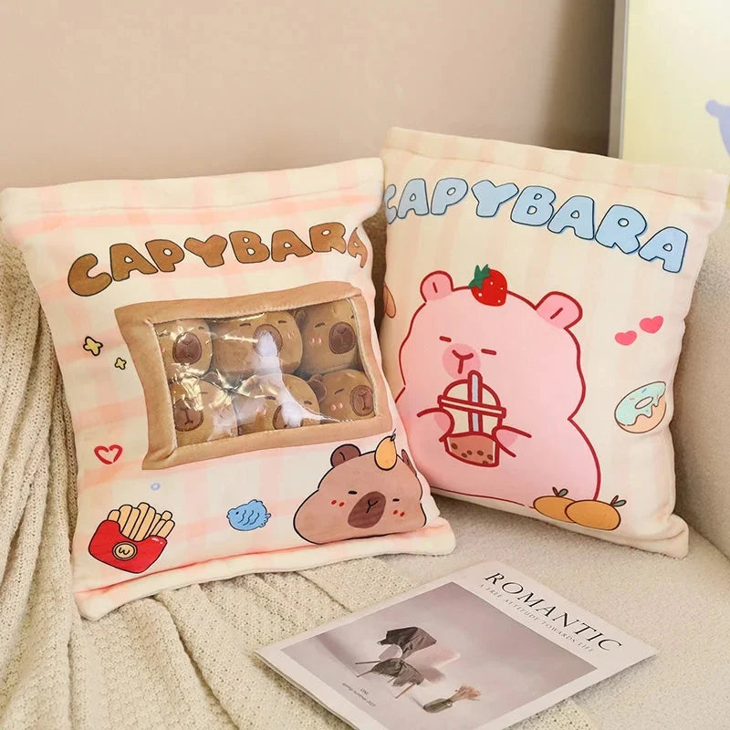 Pink Brown Capybara Candy Bag Plushies — image 3