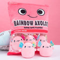 Rainbow Pink Blue Axolotl Candy Bag Plushies — image 1