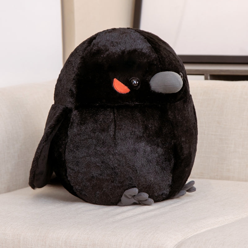Round Chonky Sparrow Raven Crow Bird Plushies — image 2