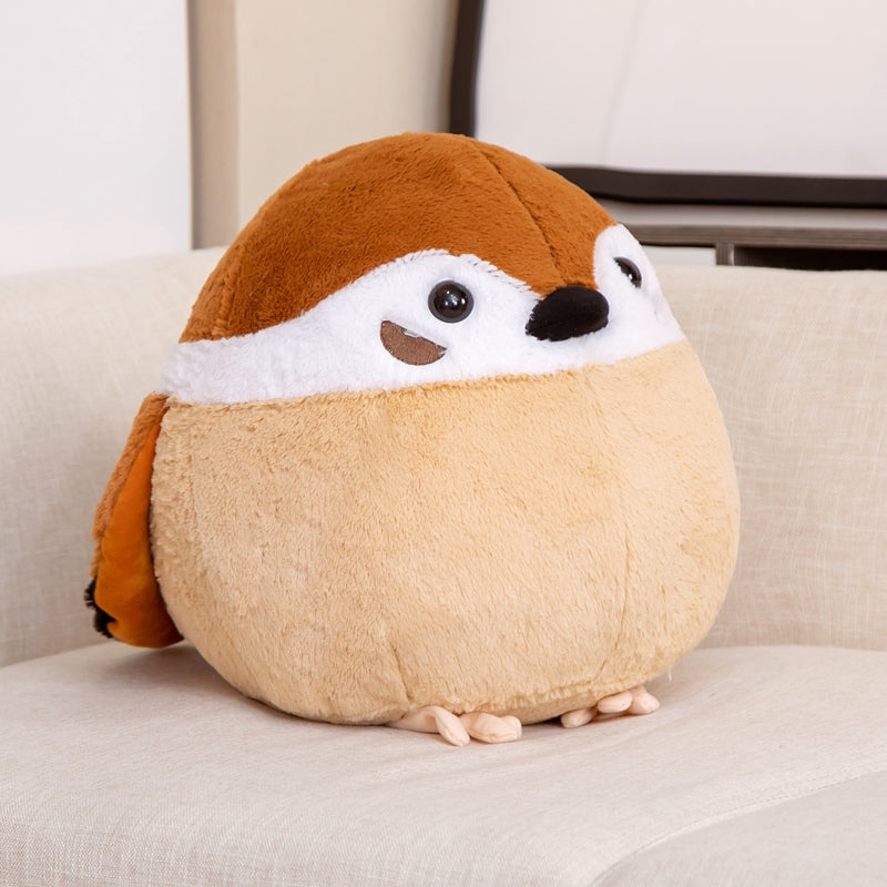 Round Chonky Sparrow Raven Crow Bird Plushies — image 1