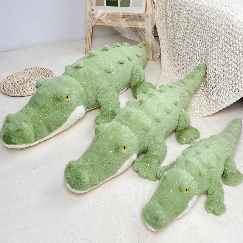 Soft Fluffy Green Crocodile Plush Toy — image 1