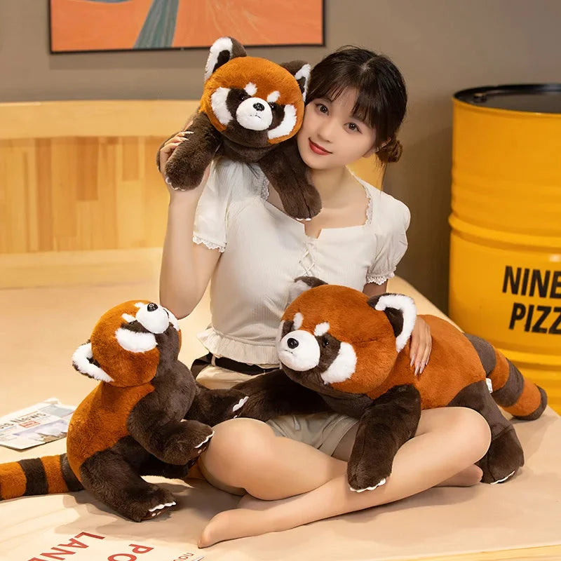 Standing Life-like Fluffy Red Panda Plush — image 4