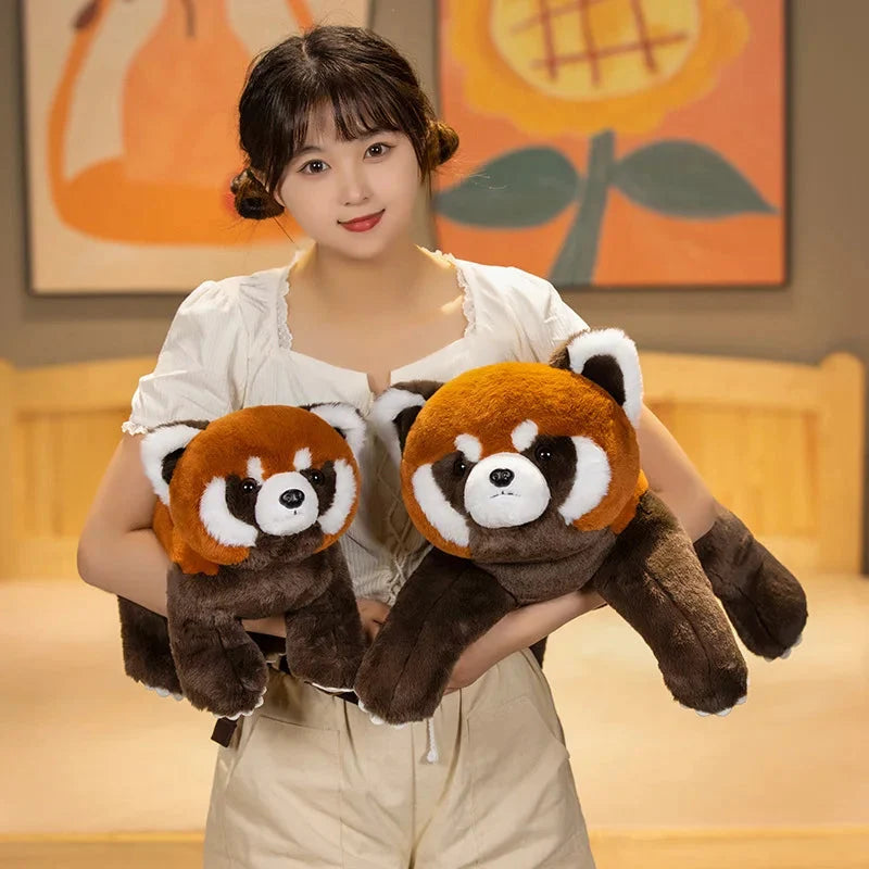 Standing Life-like Fluffy Red Panda Plush — image 2
