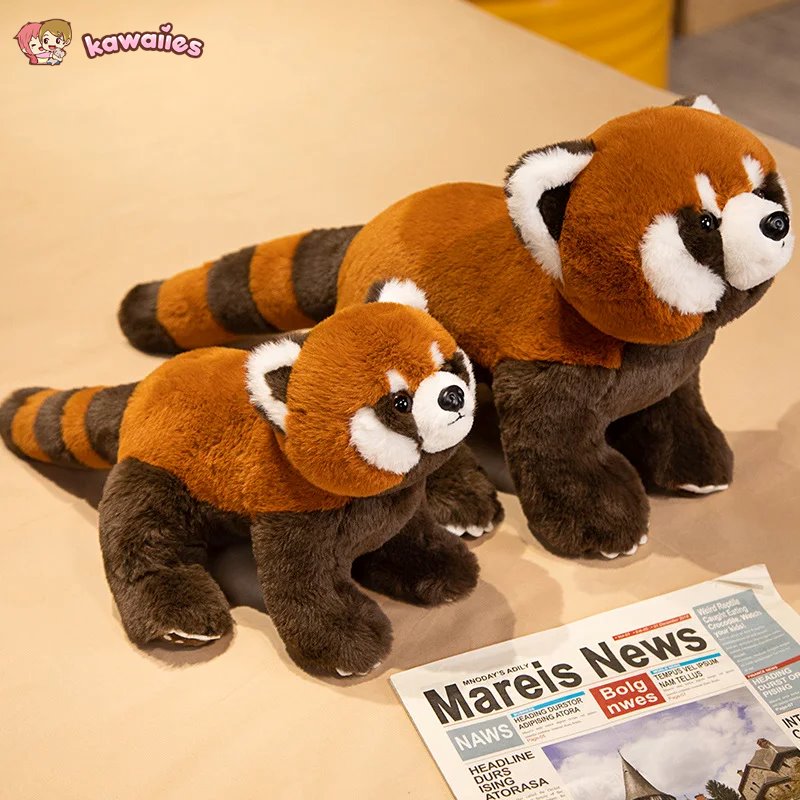 Standing Life-like Fluffy Red Panda Plush — image 6