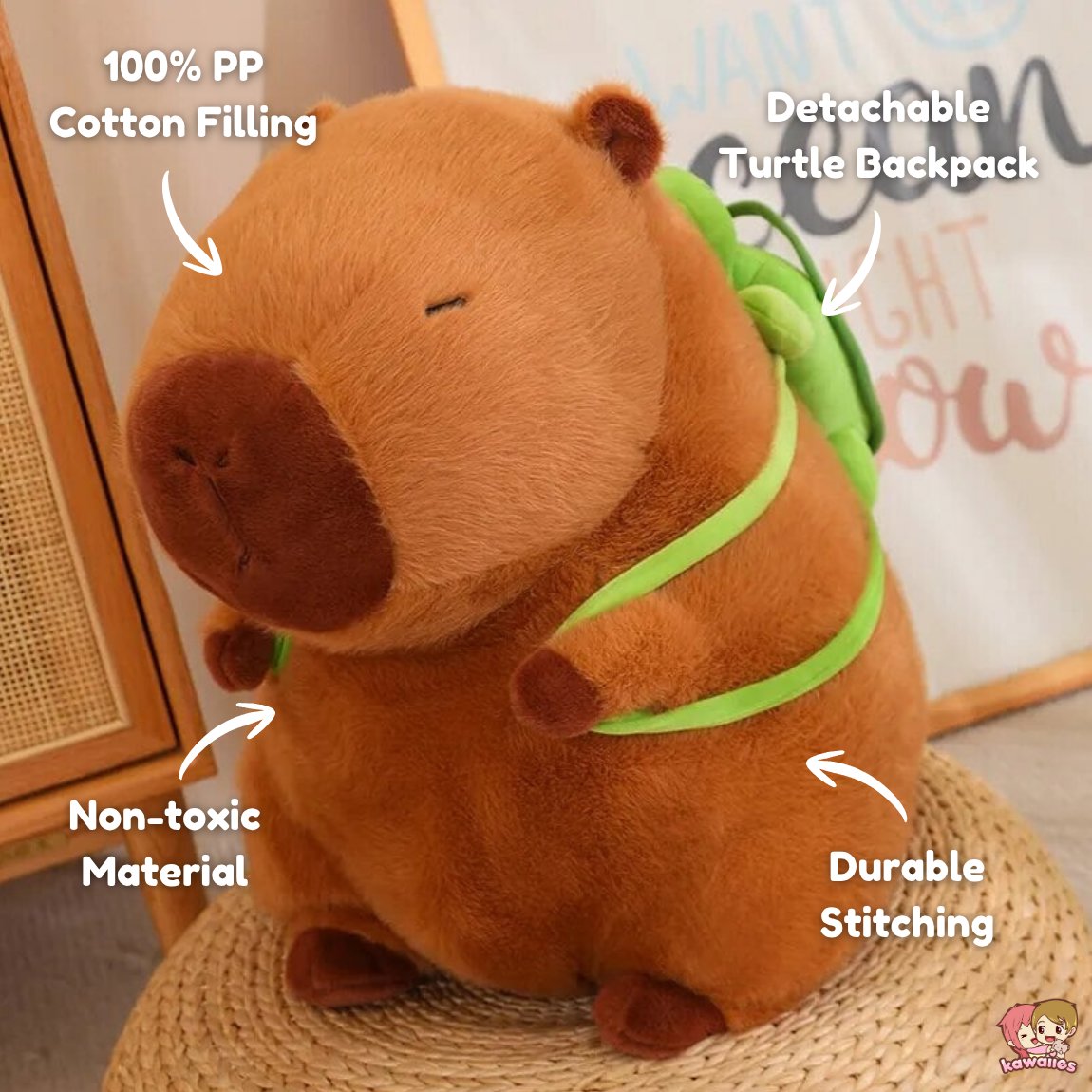 The Adorable Capybara Turtle Back Pack Plushies — image 3
