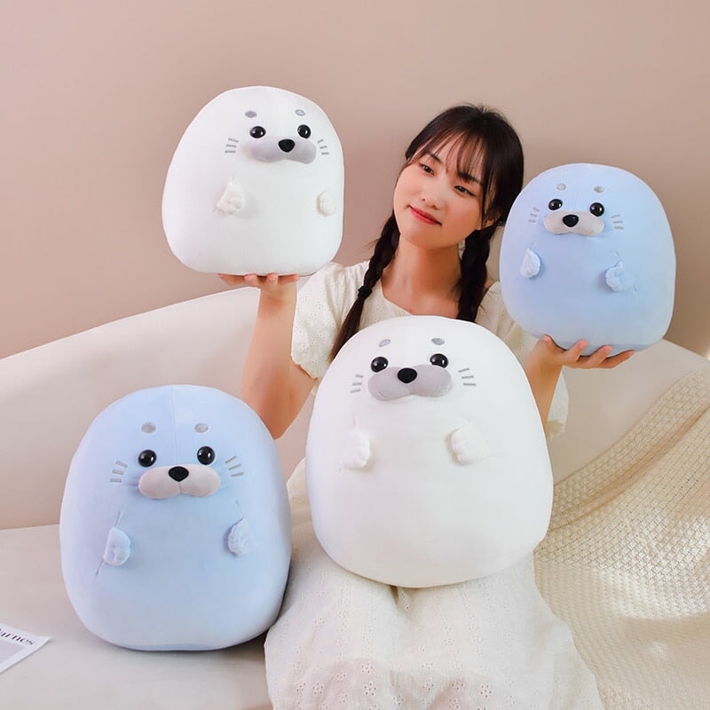 White Blue Baby Seal Plushies — image 2