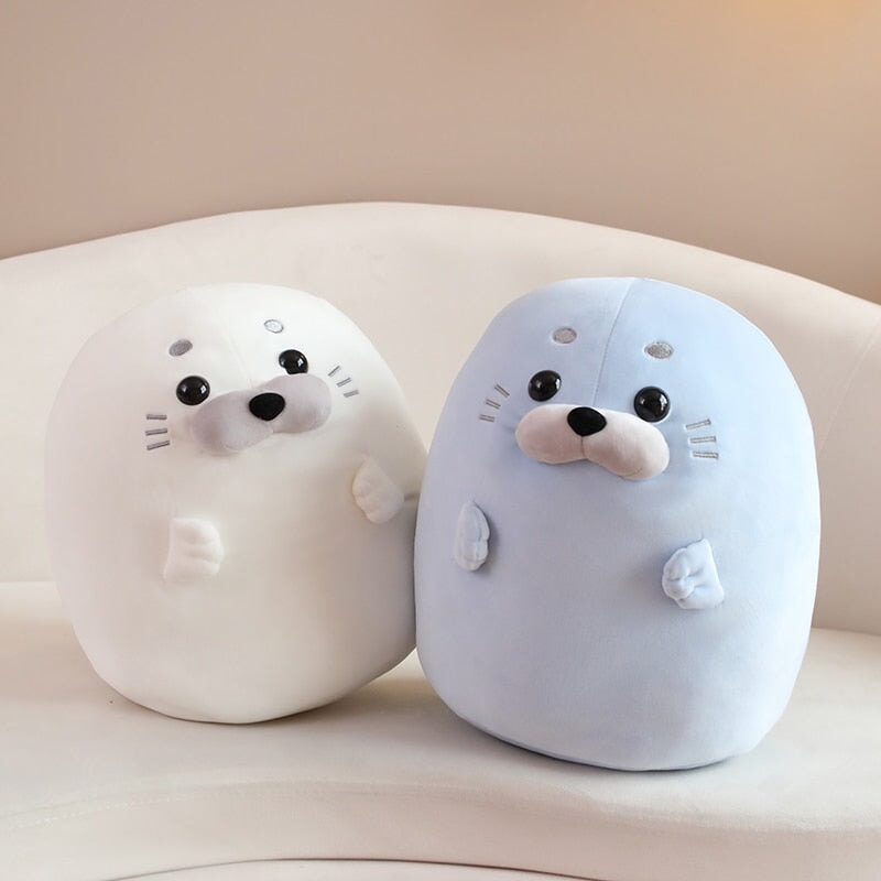 White Blue Baby Seal Plushies — image 4