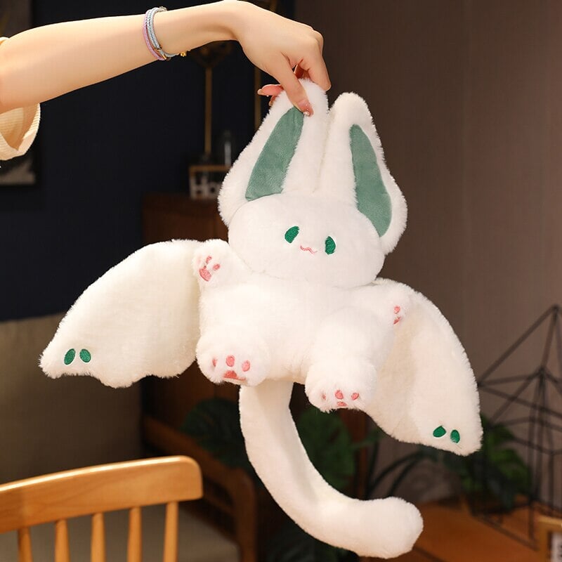 White Kawaii Fluffy Bat Plushie — image 7
