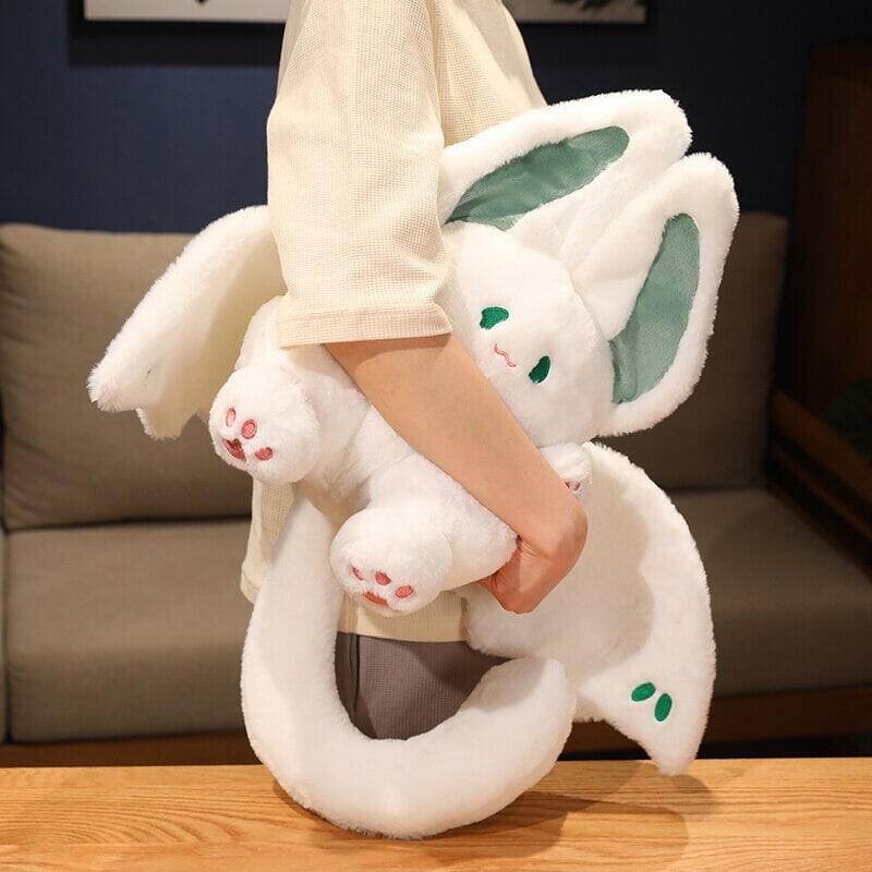 White Kawaii Fluffy Bat Plushie — image 6