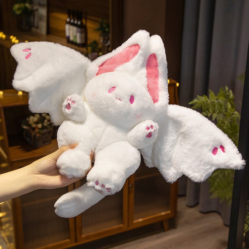 White Kawaii Fluffy Bat Plushie — image 14