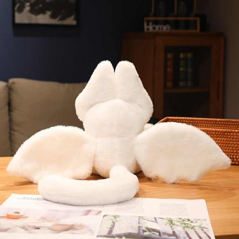 White Kawaii Fluffy Bat Plushie — image 11