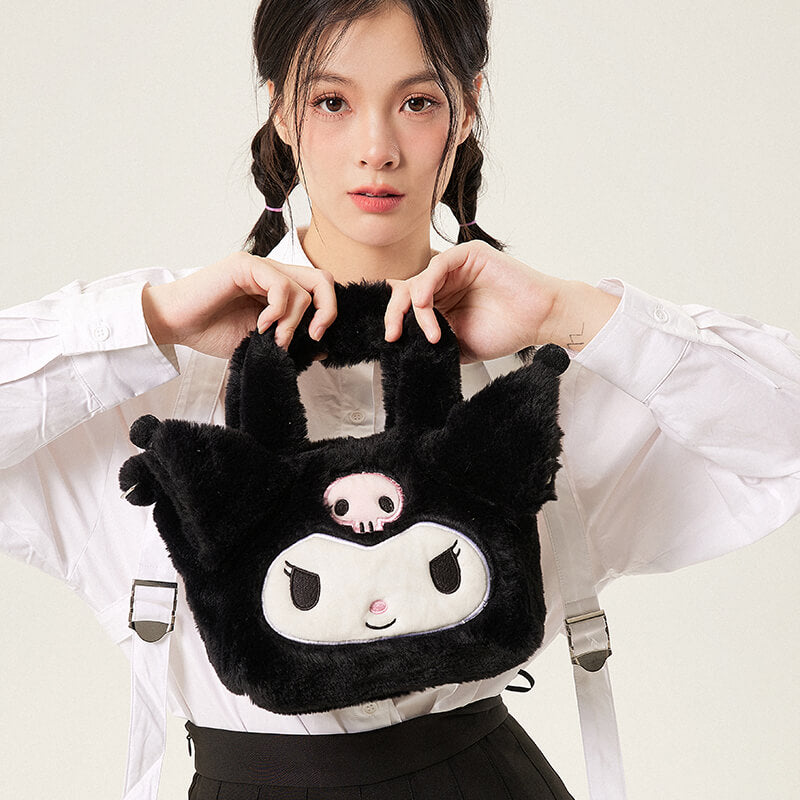 My Melody/Hello Kitty/Kuromi Fluffy Tote Bag with Strap — image 10