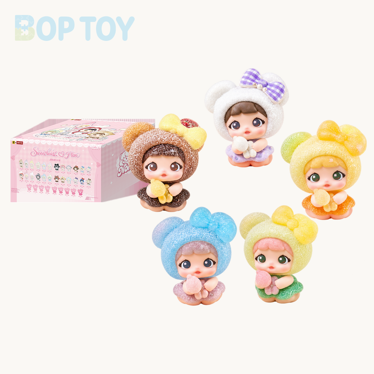 Nommi Sweetheart Plan Series Mini Bean Blind Bag — retail packaging and possible styles; actual contents depend on the selected option