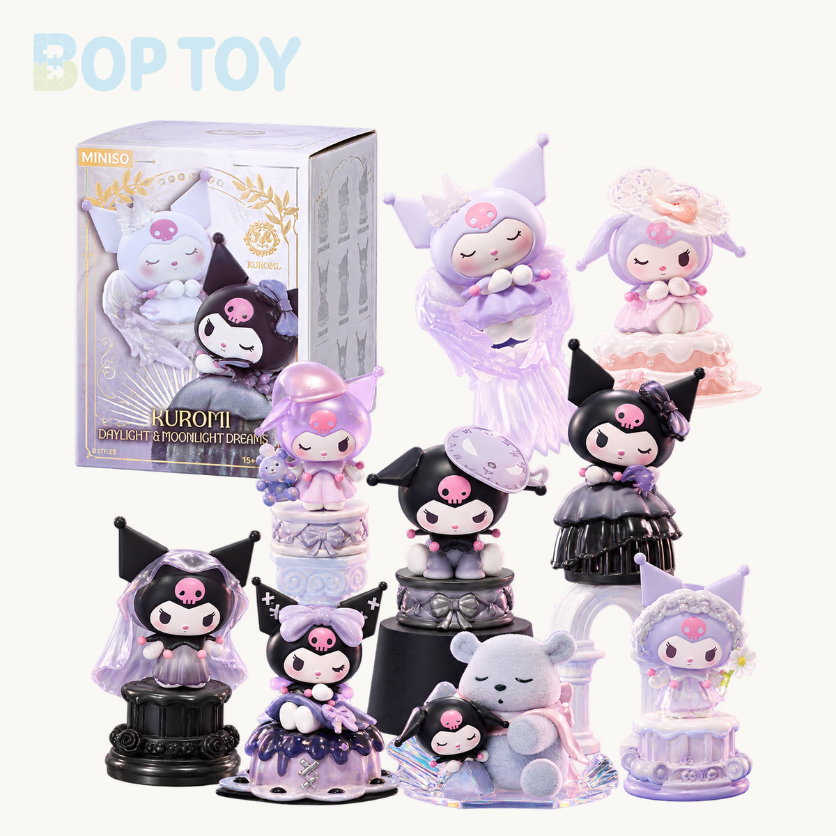KUROMI Daylight and Moonlight Dreams Series Figures Blind Box — retail packaging and possible styles; actual contents depend on the selected option
