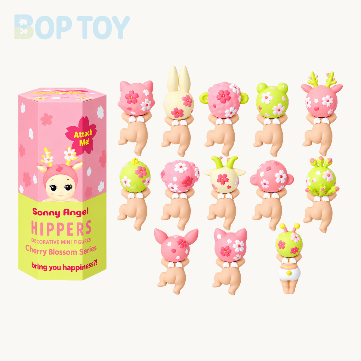 Sonny Angel Hippers Cherry Blossom Series Decorative Mini Figure Blind Box — retail packaging and possible styles; actual contents depend on the selected option