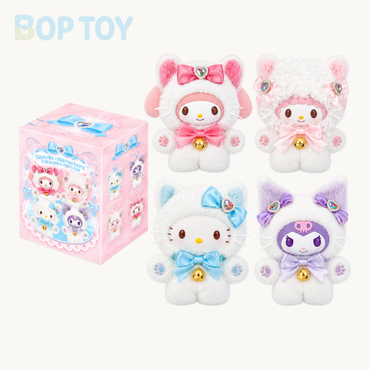 Miniso Sanrio Characters Shining Meow Group Series Plush Blind Box — retail packaging and possible styles; actual contents depend on the selected option