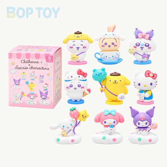 Miniso Chiikawa x Sanrio Miniso Figure Collection Blindbox — retail packaging and possible styles; actual contents depend on the selected option