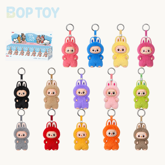 POP MART Labubu The Monsters PIN FOR LOVE Series Plush Pendant Blindbox (N-Z) — retail packaging and possible styles; actual contents depend on the selected option