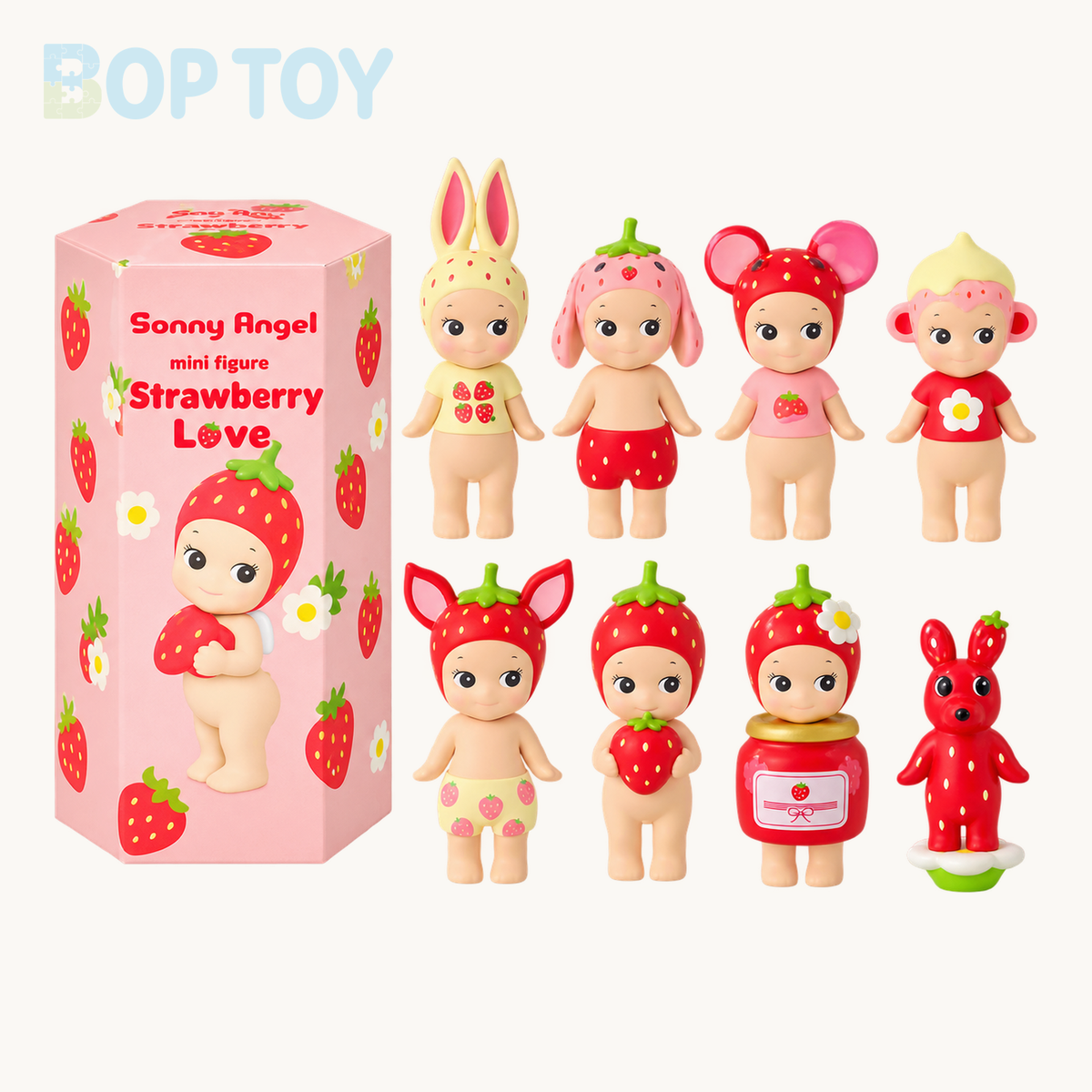 Sonny Angel Mini Figure Strawberry Love Series — retail packaging and possible styles; actual contents depend on the selected option