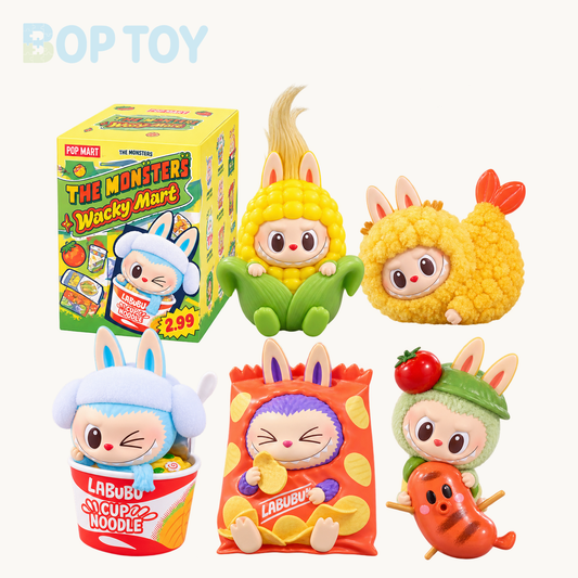 POP MART Labubu The Monsters Wacky Mart Series Figures Blindbox — retail packaging and possible styles; actual contents depend on the selected option