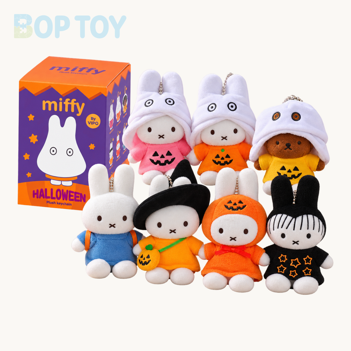 Miffy x Vipo Halloween Series Plush Dolls Blind Box — retail packaging and possible styles; actual contents depend on the selected option
