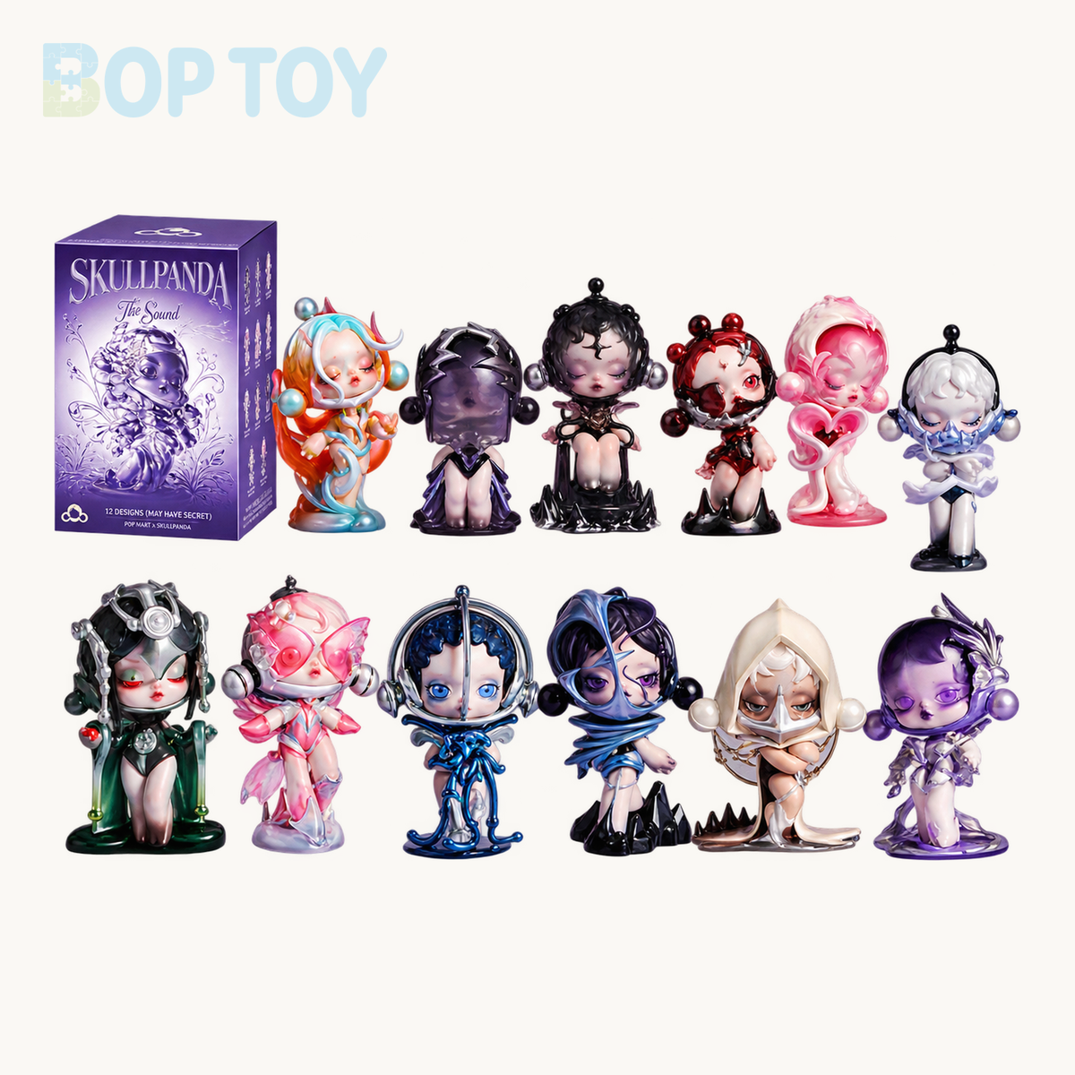 POP MART SKULLPANDA The Sound Series Figures Blindbox — retail packaging and possible styles; actual contents depend on the selected option