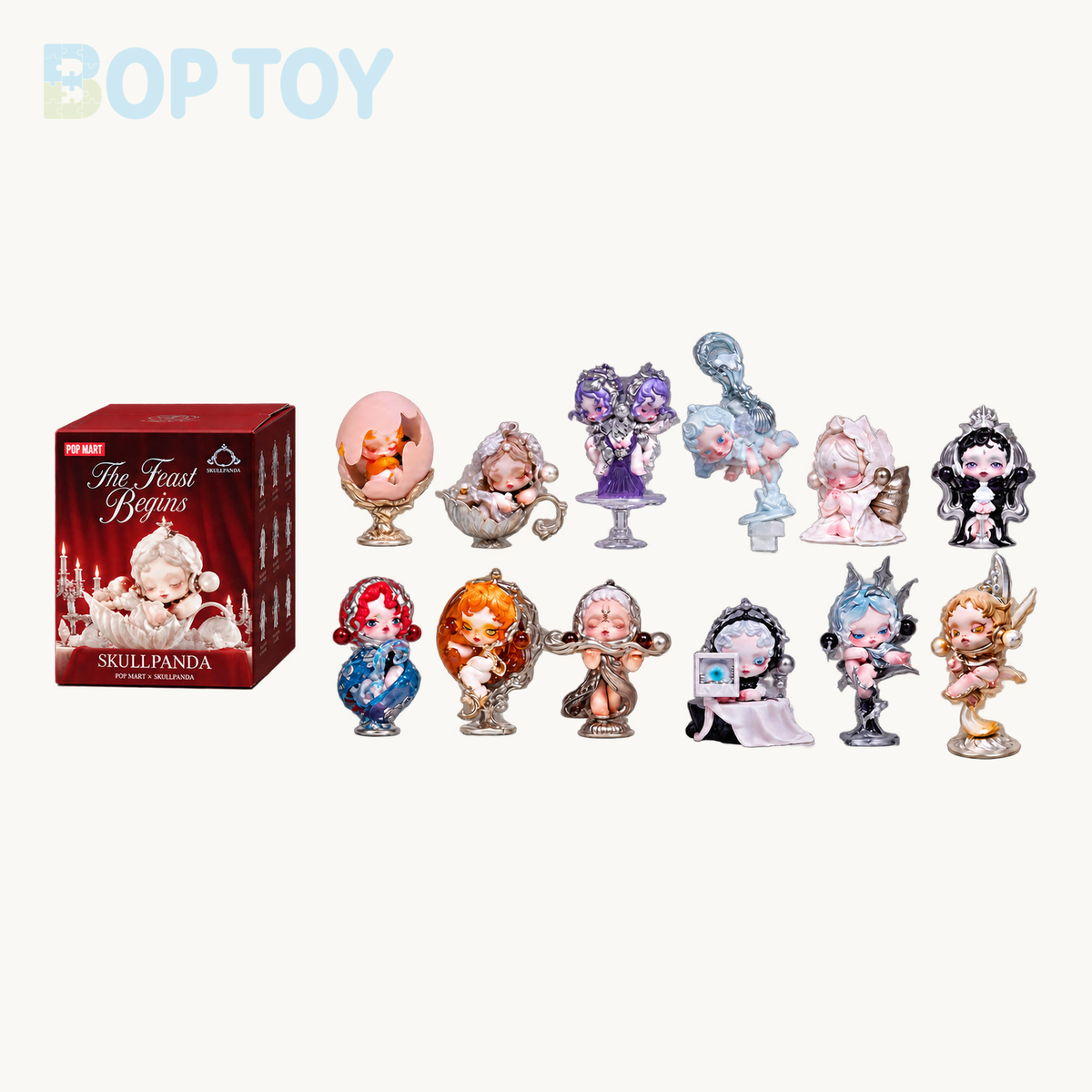 POP MART SKULLPANDA The Feast Begins Series Figures Blindbox — retail packaging and possible styles; actual contents depend on the selected option