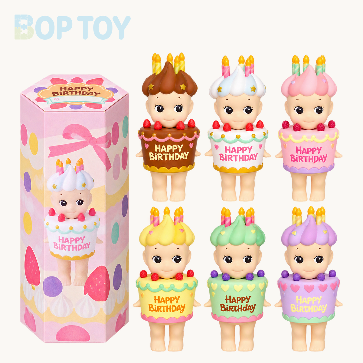 Sonny Angel Happy Birthday Gift Series Mini Figure — retail packaging and possible styles; actual contents depend on the selected option