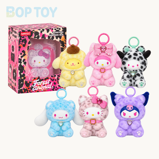 Miniso Sanrio Characters Forest Friends Series Vinyl Plush Pendant Blind Box — retail packaging and possible styles; actual contents depend on the selected option