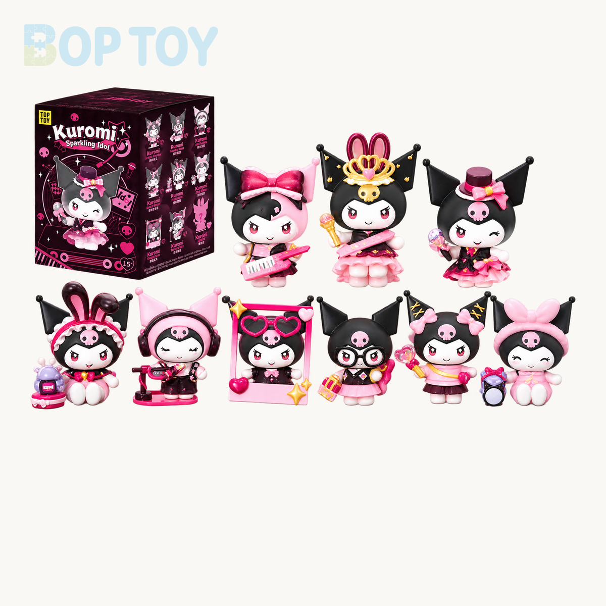 KUROMI Sparkling Idol Series Figures Blind Box — retail packaging and possible styles; actual contents depend on the selected option