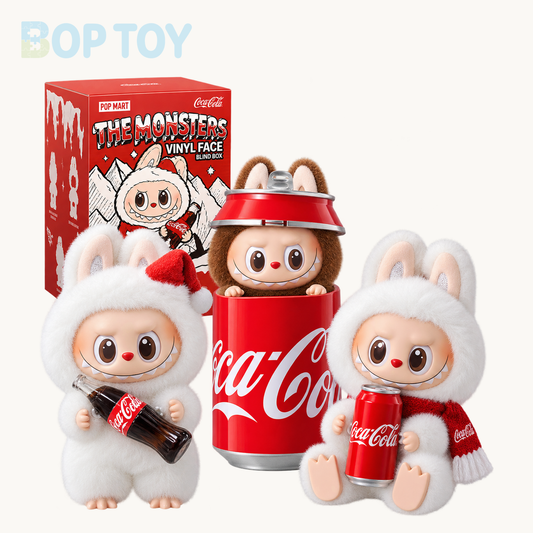 POP MART Labubu Coca Cola Series Vinyl Plush Blindbox — retail packaging and possible styles; actual contents depend on the selected option