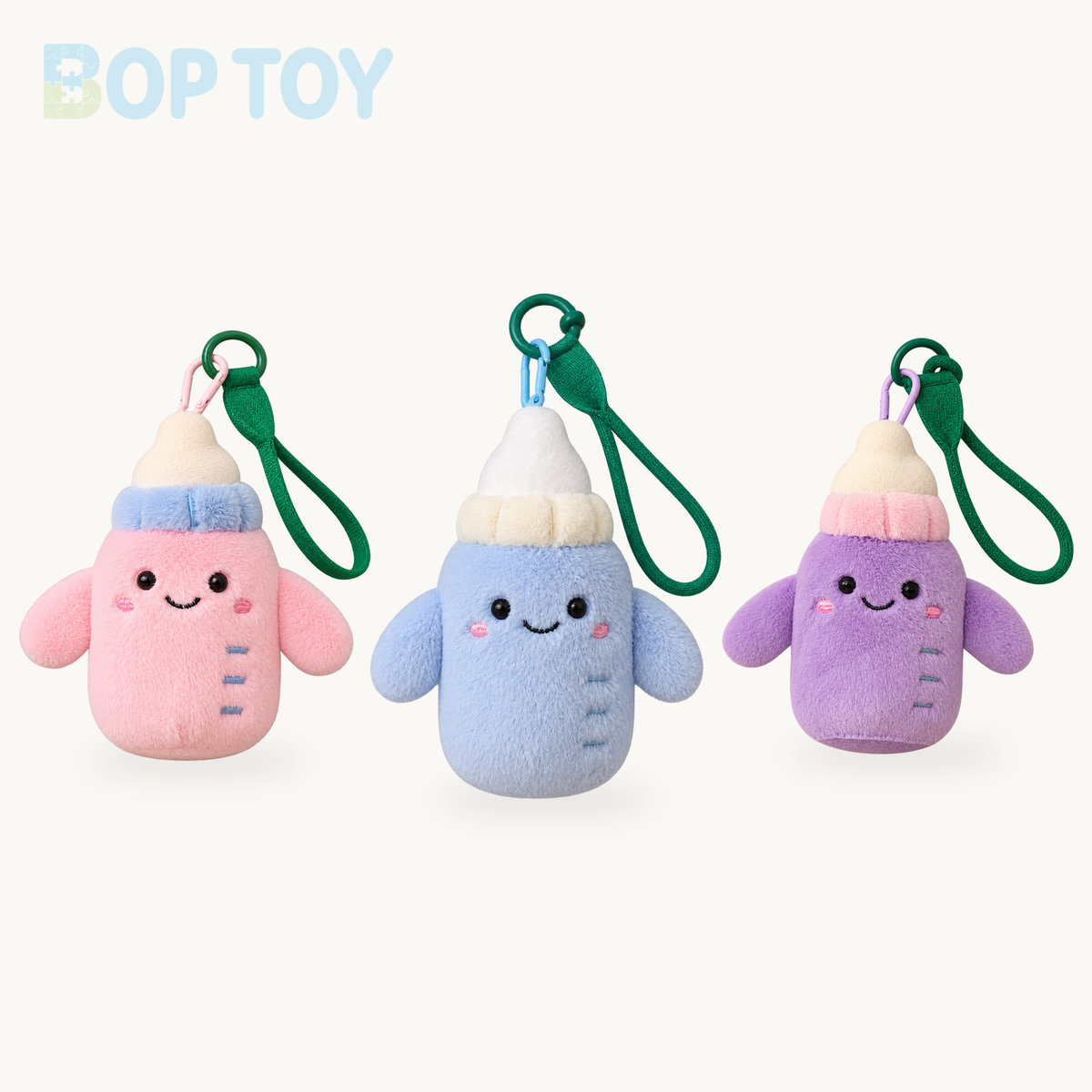 Drink Cup Plush Keychain | Cute Stuffed Cup Pendant, 6" | 15 cm product selection on a cream background
