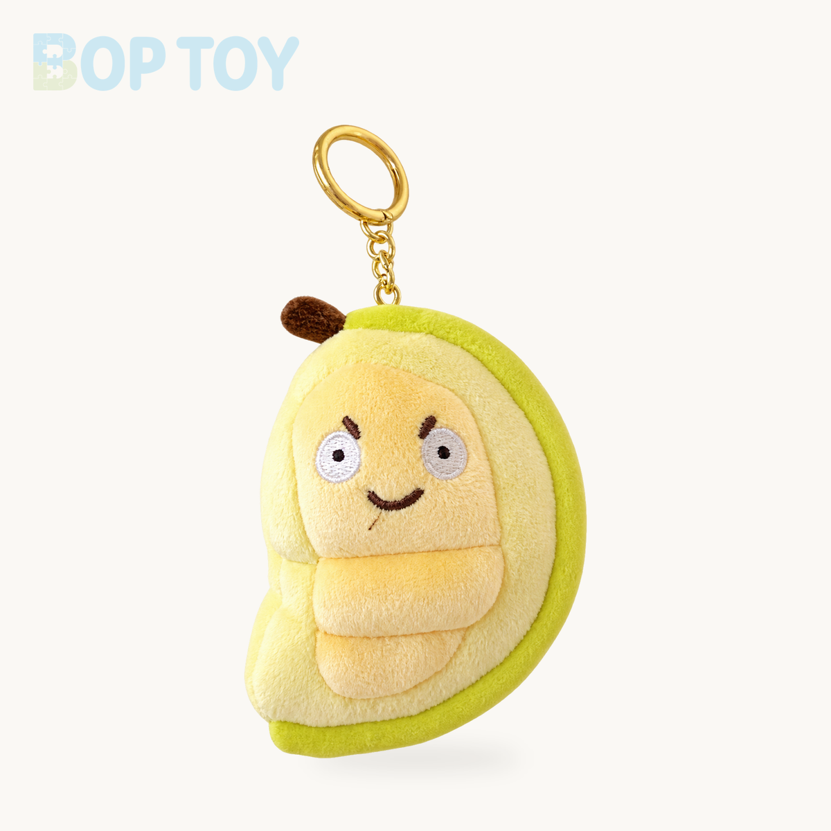 Plushie Cartoon Fruit Durian Keychain, 4" | 9.5 cm product selection on a cream background
