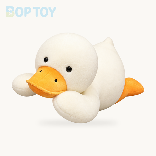 Plushie Jumbo White Duck, 2-3.3' | 60-100 cm on a cream background