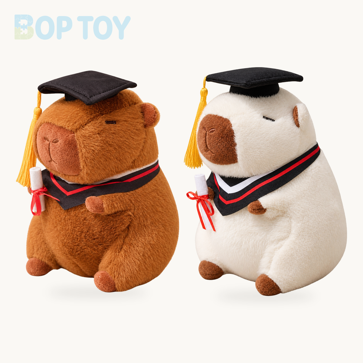 Graduation Scholar Capybara Plush product selection on a cream background