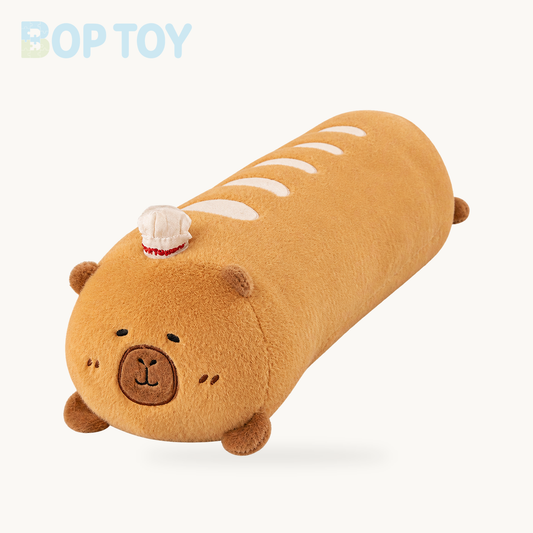 Jumbo Capybara Bread Plushie, 22-37" | 55-95 cm product selection on a cream background