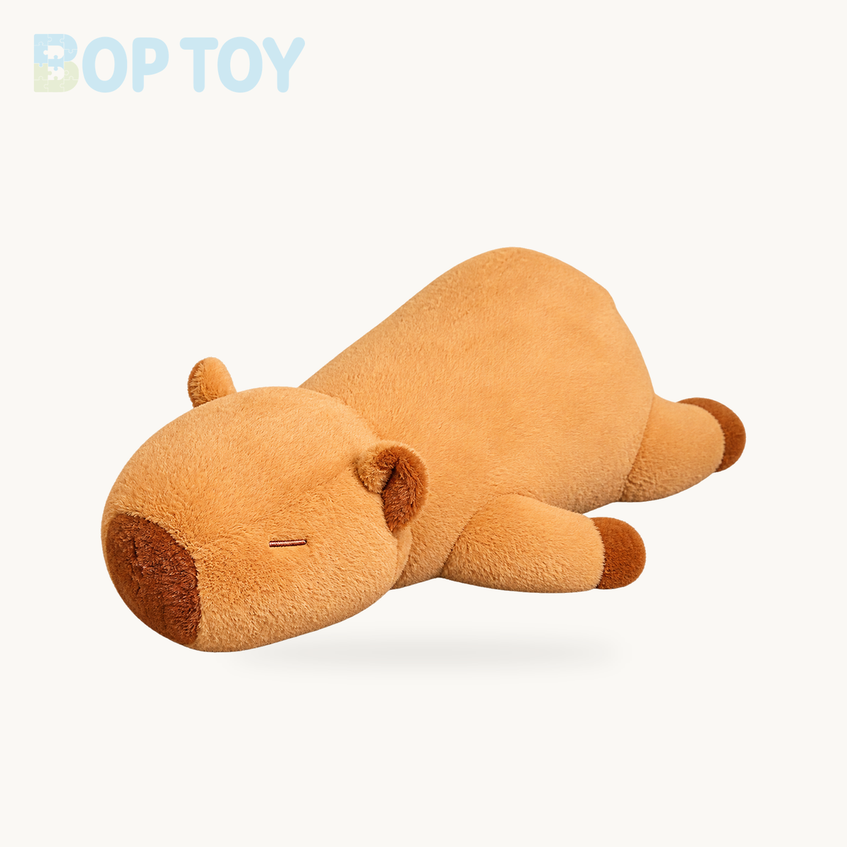 Fluffy Sleepy Capybara Plushies product selection on a cream background