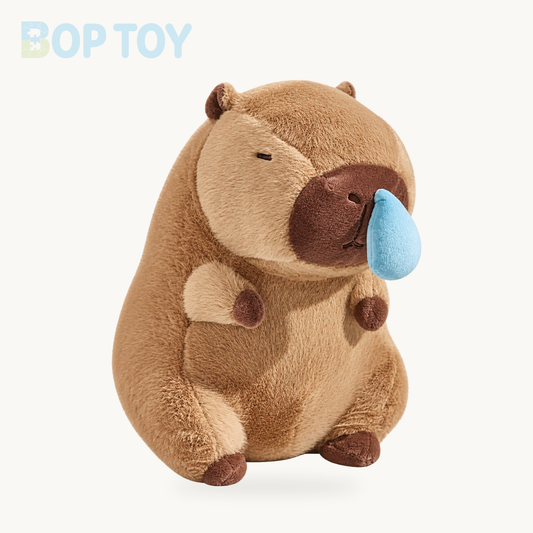Cute Snotty Capybara Runny Nose Plushie product selection on a cream background