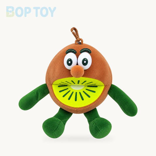Kiwi Plush Coin Purse & Bag Charm product selection on a cream background