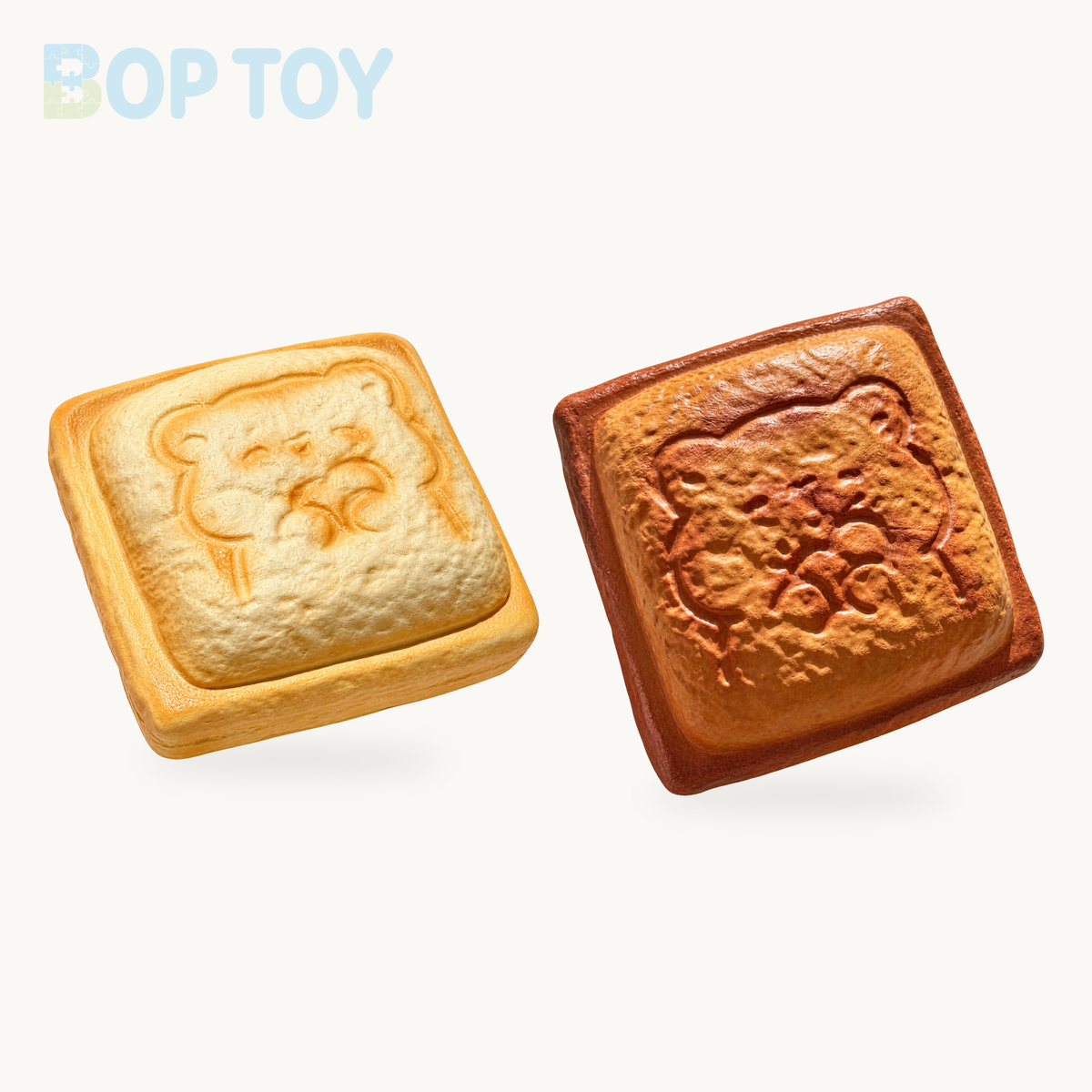 Capybara Toast Slow Rising Squishy Stress Relief Decompression Toy product selection on a cream background