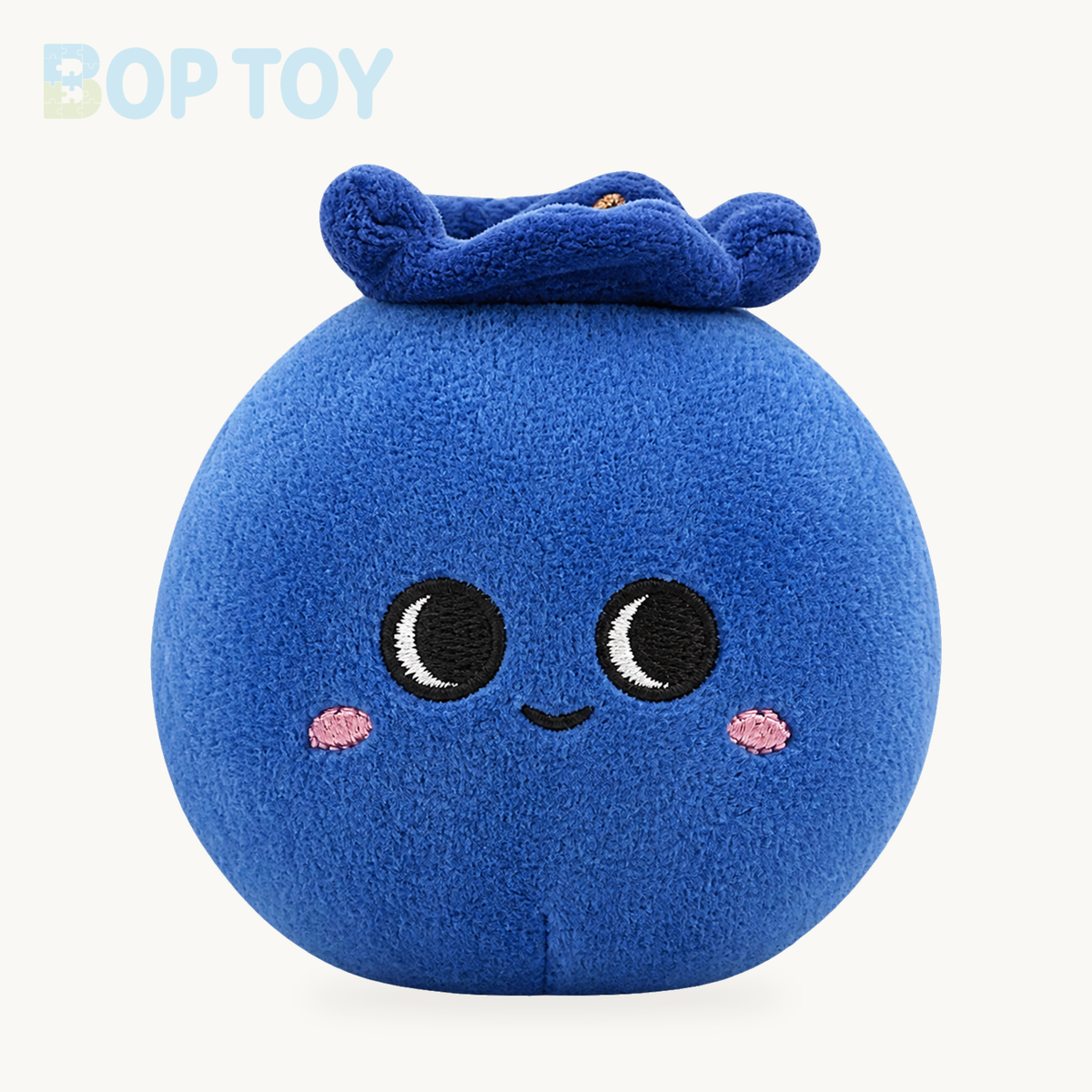 Mini Blueberry Plush Toy - Tiny Soft Fruit Doll, 3" | 8 cm product selection on a cream background