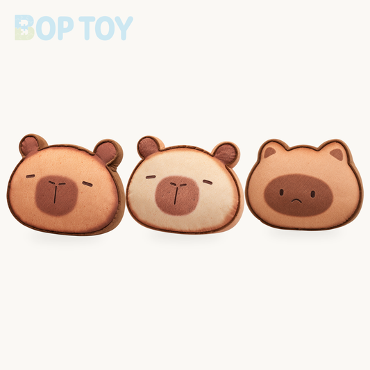 Capybara/Cat Cookie Plushie – Jumbo Comfort in a Sweet Design product selection on a cream background