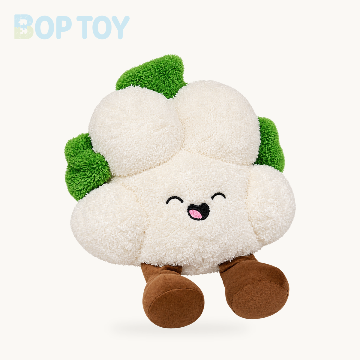 Cauliflower Plushie, 6-12" | 15-30 cm product selection on a cream background