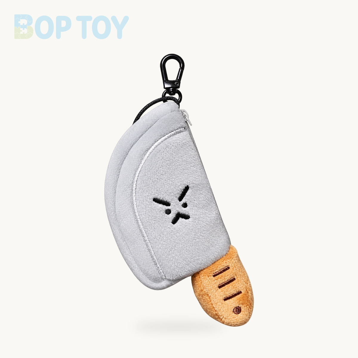 Mini Knife Plushie Keychain – Small Plush Storage for Earbuds product selection on a cream background