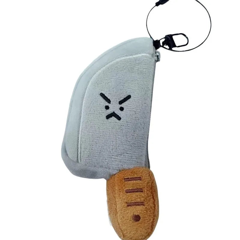 Mini Knife Plushie Keychain – Small Plush Storage for Earbuds — image 4