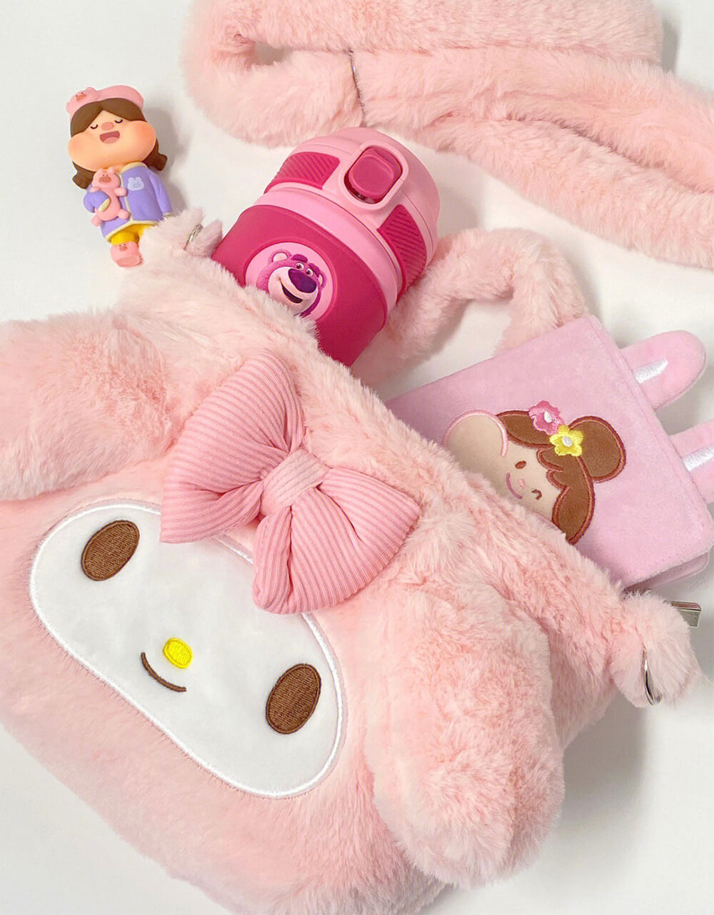 My Melody/Hello Kitty/Kuromi Fluffy Tote Bag with Strap — image 11