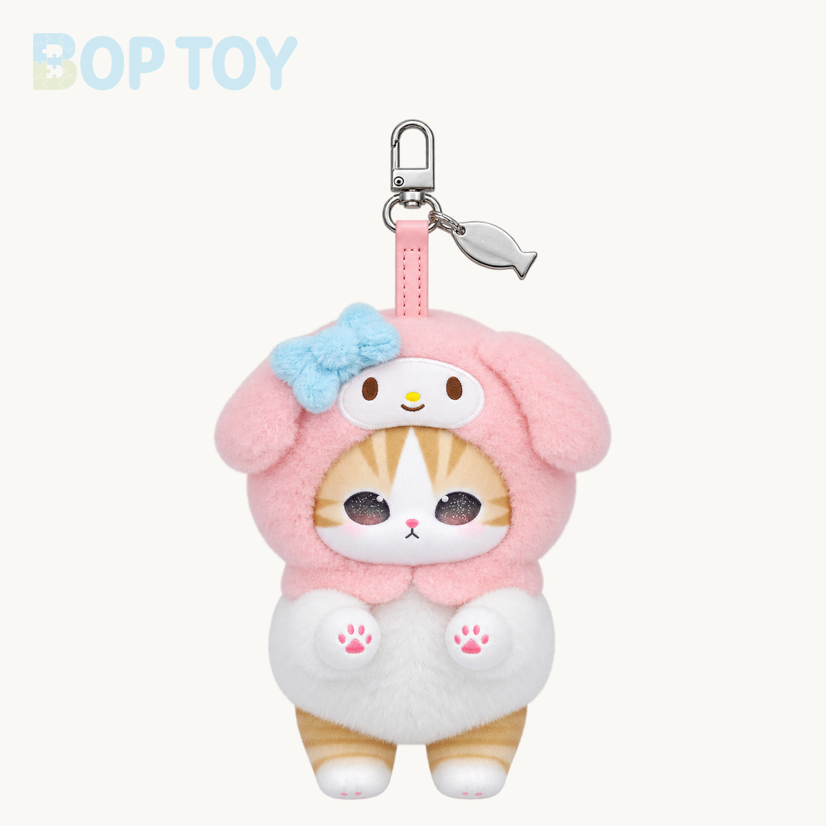 Mofusand X Sanrio Kiramekko Fluffy Kittens Vinyl Keychain Blind Box — My Melody option